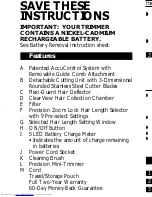 Preview for 3 page of Norelco Accuvac T970 Manual