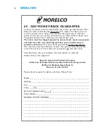 Preview for 6 page of Norelco Advantage 6735X User Manual