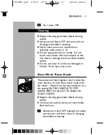 Предварительный просмотр 17 страницы Norelco QuadraAction 7865XL User Manual