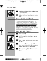 Preview for 20 page of Norelco Spectra 8831XL User Manual