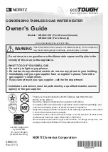 Preview for 1 page of Noritz eco TOUGH NRC661 Owner'S Manual