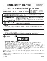 Preview for 1 page of Noritz EZ2FVK-1 Installation Manual