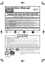 Noritz NC250-SV-ASME Installation Manual preview