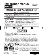 Noritz NR98-DVC-CA Installation Manual preview