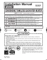 Noritz NRC111-SV Installation Manual preview