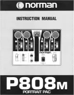 Norman P808M Portrait Pac Instruction Manual предпросмотр