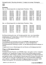 Preview for 4 page of NORMBAU Cavere Care Fixing Instructions And Directions For Use