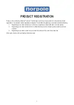 Preview for 2 page of NORPOLE NPDH301 User Manual