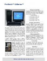 Preview for 1 page of Norstrom ProBatch G9 SERIES Overview