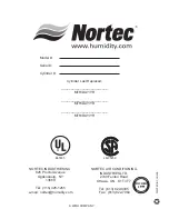 Preview for 22 page of Nortec Electric Steam Humidifiers Installation & Operating Manual