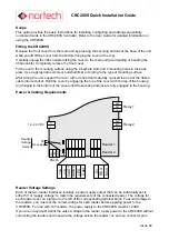 Предварительный просмотр 1 страницы Nortech CRC200S Quick Installation Manual