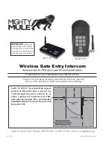 Nortek Security & Control MIGHTY MULE MM136 Instructions For Wired And Wireless Installations preview