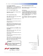 Preview for 16 page of Nortek AB 175E Installation And Operating Manual