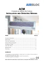 Nortek AIRBLOC ACM900SE6 Nstallation And Operating Manual preview