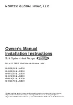 Nortek GHH09LUA4DH Owner'S Manual And Installation Instructions предпросмотр