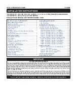 Preview for 1 page of Nortek SH1BF4M1SP Series Installation Instructions Manual