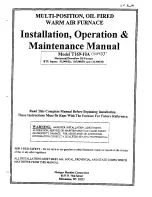 Preview for 1 page of Nortek T169-10A Installation, Operation & Maintenance Manual