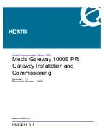 Preview for 1 page of Nortel 1000E PRI Installation And Commissioning Manual