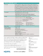 Предварительный просмотр 4 страницы Nortel 110-24T Specifications