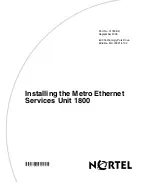 Предварительный просмотр 1 страницы Nortel 1800 Installing