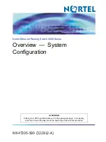 Preview for 1 page of Nortel 4500 Series Overview-System Configuration