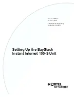 Предварительный просмотр 1 страницы Nortel BayStack 100-S User Manual