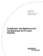 Предварительный просмотр 1 страницы Nortel BayStack 22 Installation And Reference Manual