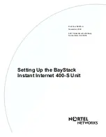 Предварительный просмотр 1 страницы Nortel BayStack 400-S User Manual