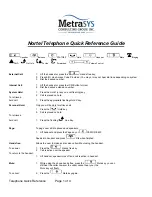 Nortel BCM400 Quick Reference Manual preview