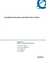 Preview for 1 page of Nortel BCM50 3.0 Quick Start Manual