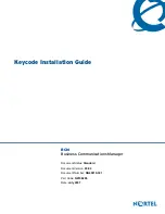 Предварительный просмотр 1 страницы Nortel BCM50 Keycode Installation Manual