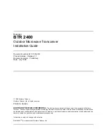 Preview for 3 page of Nortel BTR 2400 Installation Manual