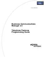 Nortel Business Communications Manager 2.5 Programming Manual preview