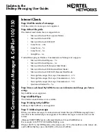 Preview for 2 page of Nortel Call Pilot 1.07 Quick Reference Manual