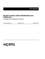 Nortel Contact Center Manager Installation And Maintenance Manual preview