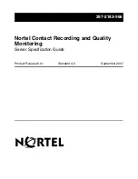 Предварительный просмотр 1 страницы Nortel Contact Recording User Manual