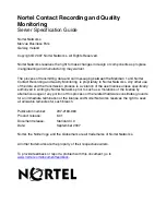 Предварительный просмотр 52 страницы Nortel Contact Recording User Manual