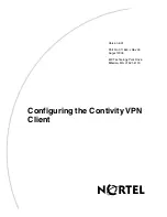 Nortel Contivity VPN Client User Manual preview