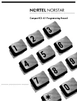 Предварительный просмотр 1 страницы Nortel ICS 4.1 Manual