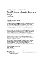 Предварительный просмотр 84 страницы Nortel Integrated Conference Bridge User Manual