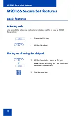 Preview for 10 page of Nortel M2016S Secure Set Quick Reference Manual