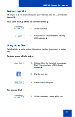 Preview for 11 page of Nortel M2016S Secure Set Quick Reference Manual