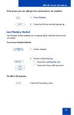 Preview for 15 page of Nortel M2016S Secure Set Quick Reference Manual