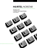 Nortel Norstar Modular ICS User'S Card preview