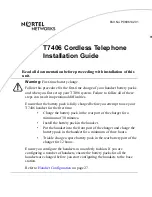 Preview for 1 page of Nortel NT8B45AAAB Installation Manual