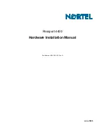 Preview for 1 page of Nortel Passport 4400 Series Hardware Installation Manual