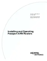 Preview for 1 page of Nortel Passport ARN Routers Installation And Operating