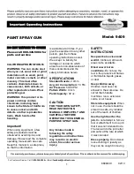 Preview for 1 page of North American Tool Industries 9409 Important Operating Instructions