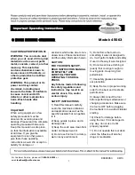 Предварительный просмотр 1 страницы North American Tool 45063 Important Operating Instructions