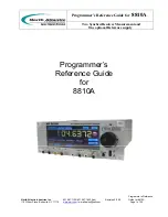 North Atlantic 8810A Programmer'S Reference Manual preview